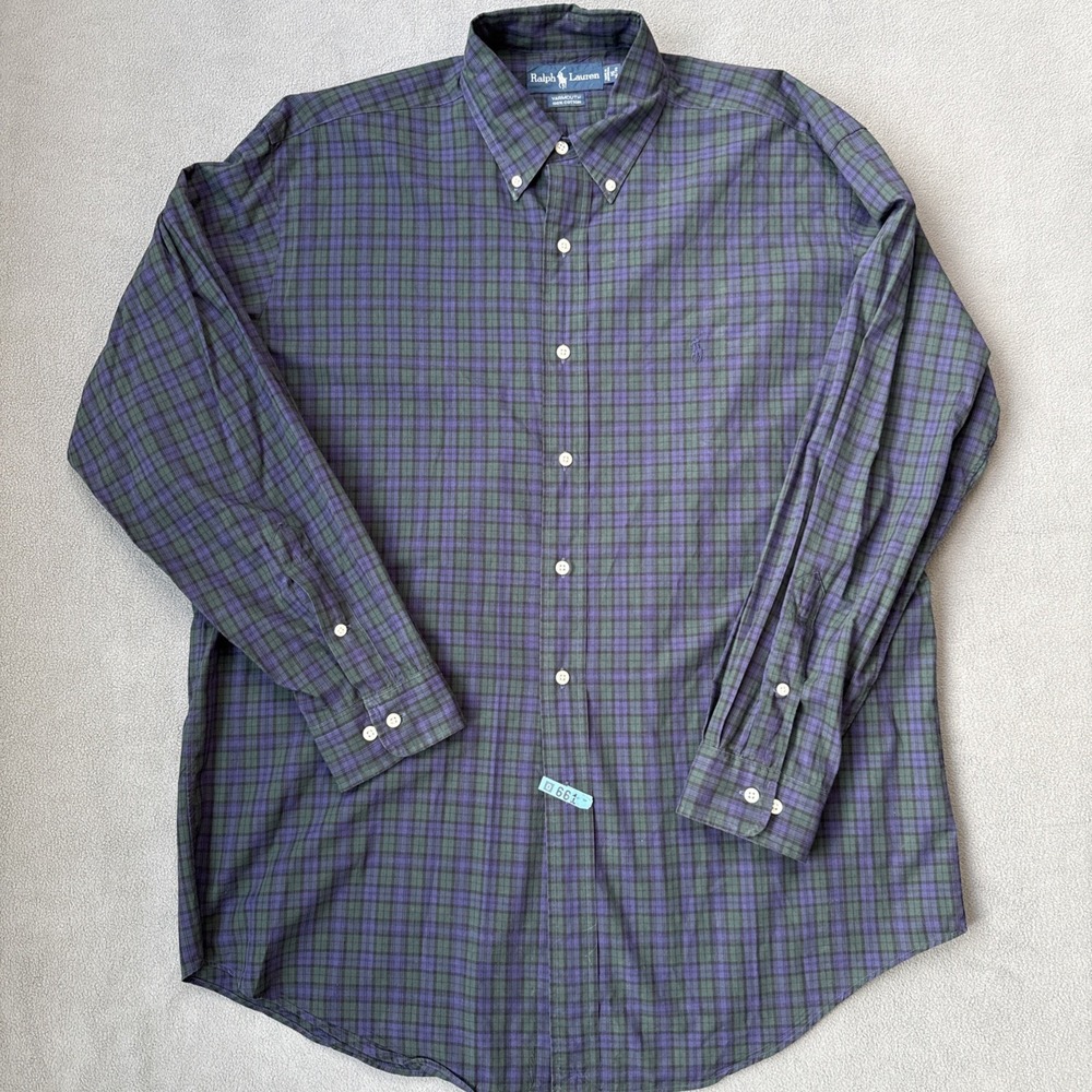 Ralph Lauren Yarmouth Shirt Mens 16 32/33 Classic Long Sleeve Cotton DRY CLEANED - Picture 2 of 10